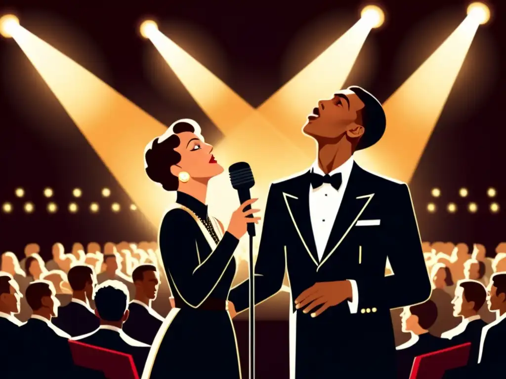 Edith Piaf y Stromae cantan juntos en un escenario, cautivando a la audiencia con su emotiva actuación