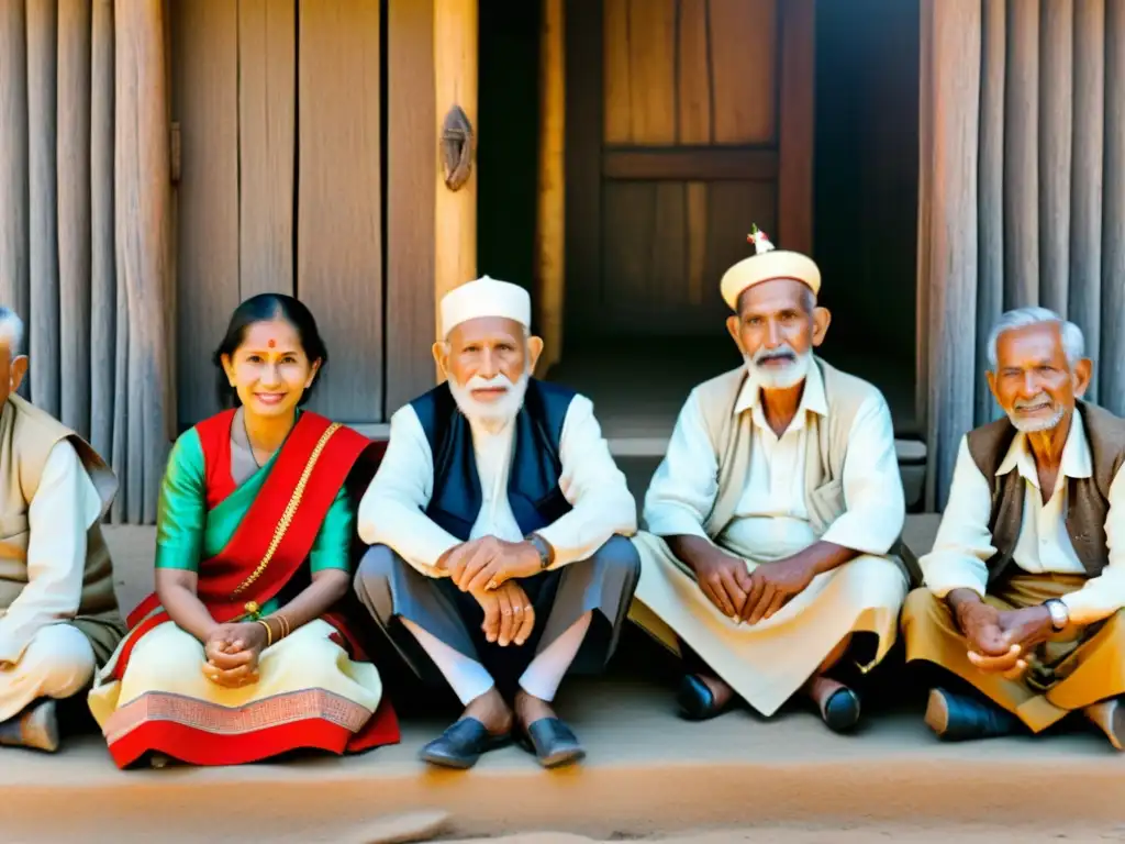 Un grupo de ancianos de la comunidad indoaria se reúne para preservar su herencia cultural