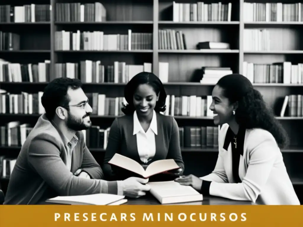 Grupo diverso en apasionada conversación sobre Preservar idiomas minoritarios cursos en acogedora sala de libros antiguos