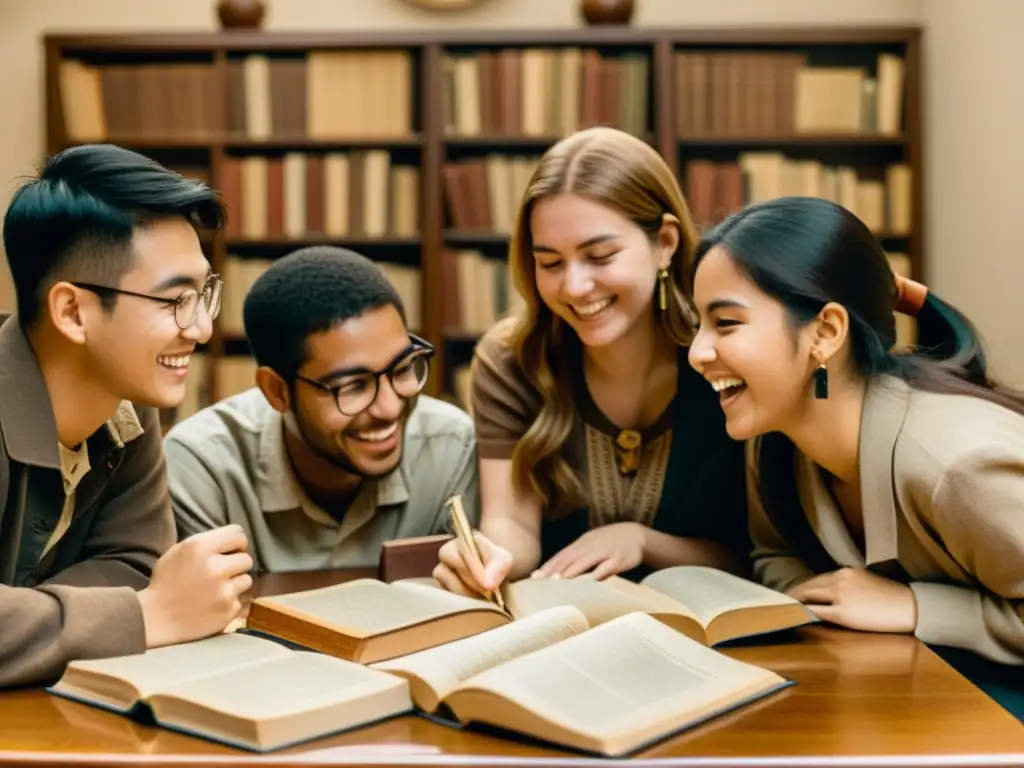 Un grupo de estudiantes se reúne en un programa de intercambio para aprender lenguas antiguas