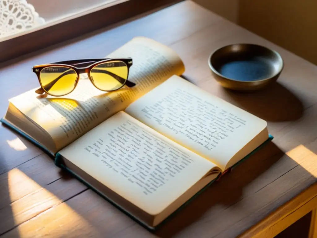 Un libro de texto en español desgastado y abierto en un escritorio de madera, con anotaciones escritas a mano en los márgenes