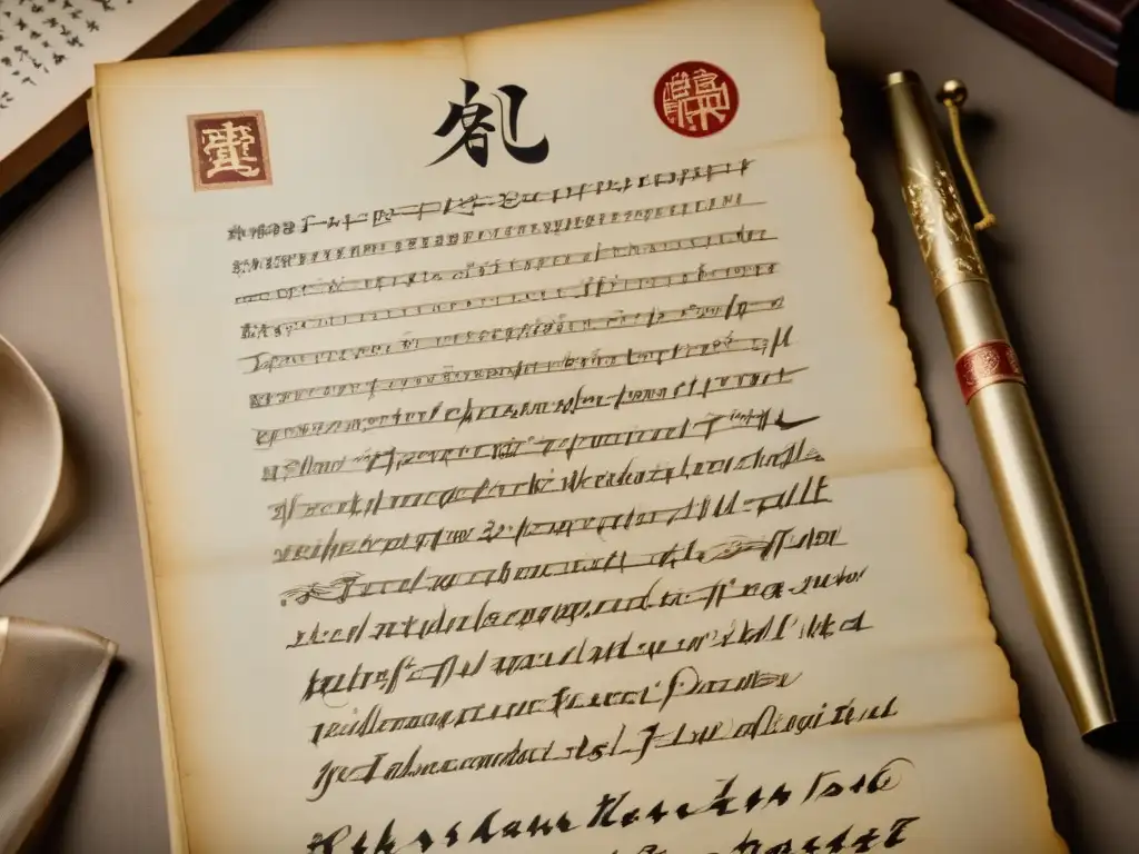 Manuscrito antiguo del sistema de escritura yi, con detalles delicados y elegante caligrafía, evocando historia y tradición cultural