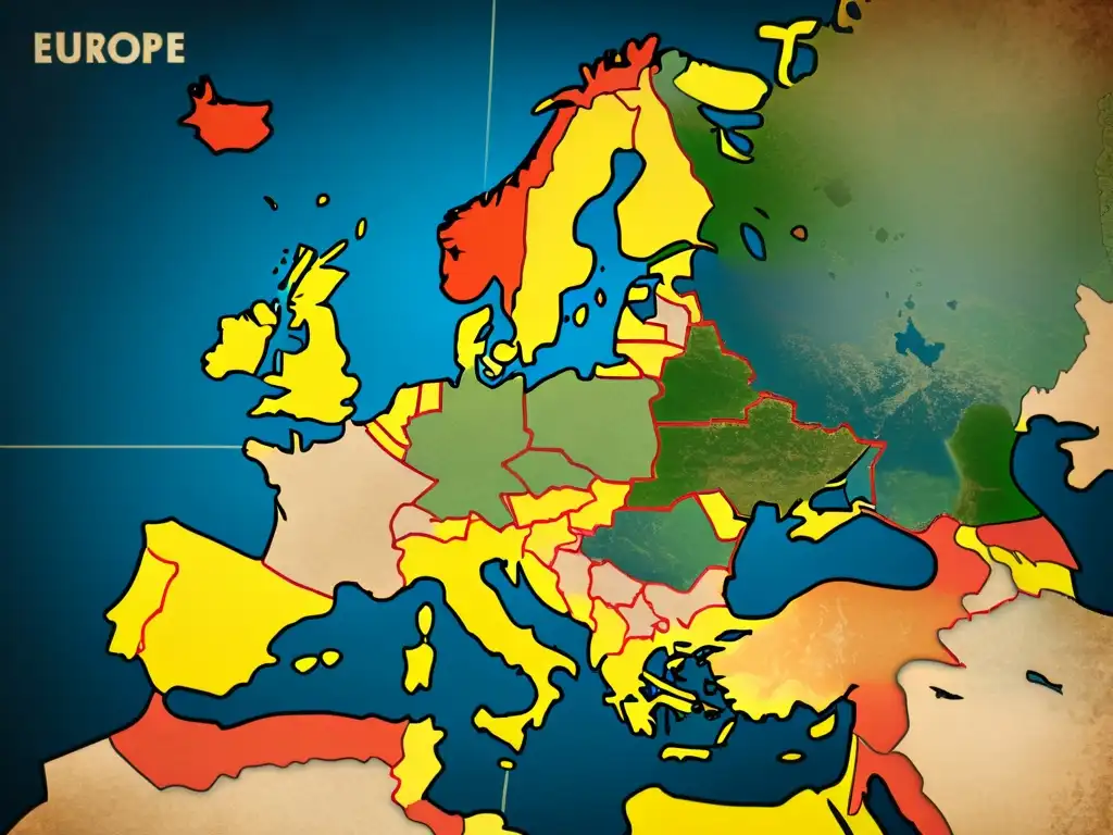 Mapa detallado de Europa con áreas donde se habla Alemán, Inglés y Neerlandés