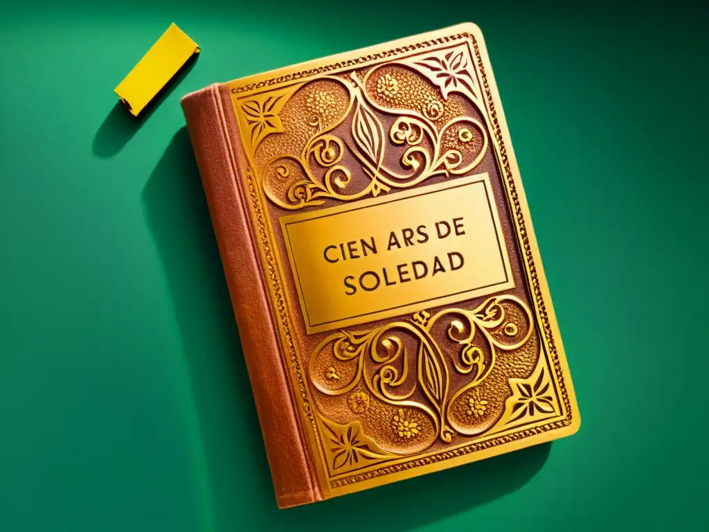 Portada desgastada de 'Cien años de soledad' en estudio vintage