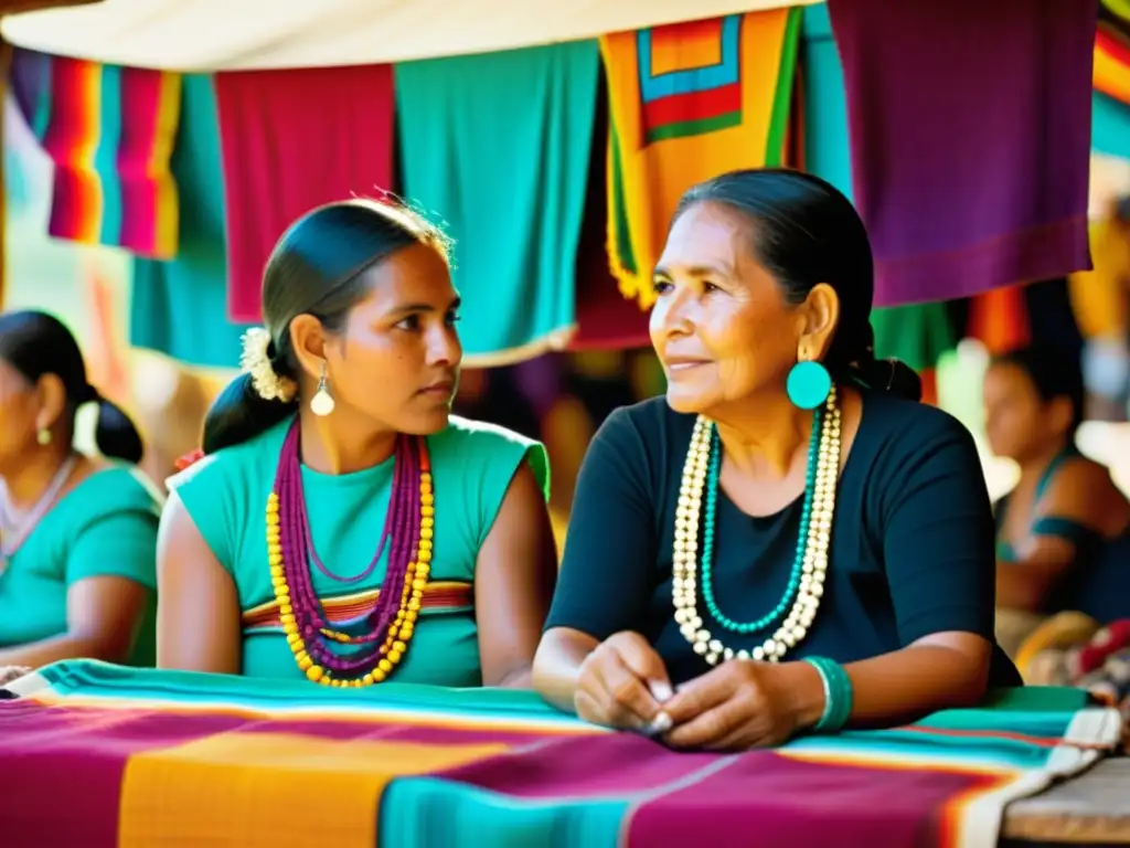 Vendedores mayas muestran sus artesanías en mercado del Yucatán, impacto turismo en lenguas locales