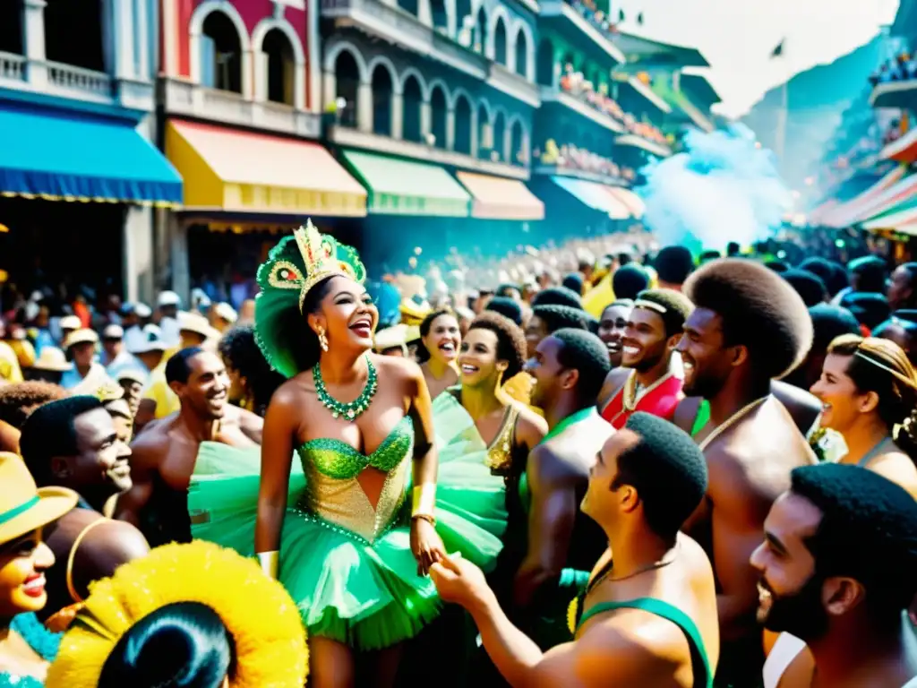 Explora el vibrante carnaval de Río con samba, trajes coloridos y energía festiva