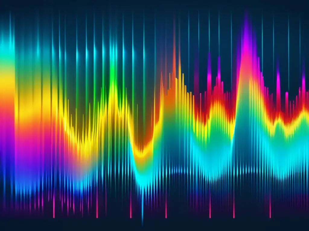 Vibrante espectrograma muestra la fonética en lenguas hermanas características con ondas y patrones de frecuencia contrastantes, evocando la musicalidad de los idiomas